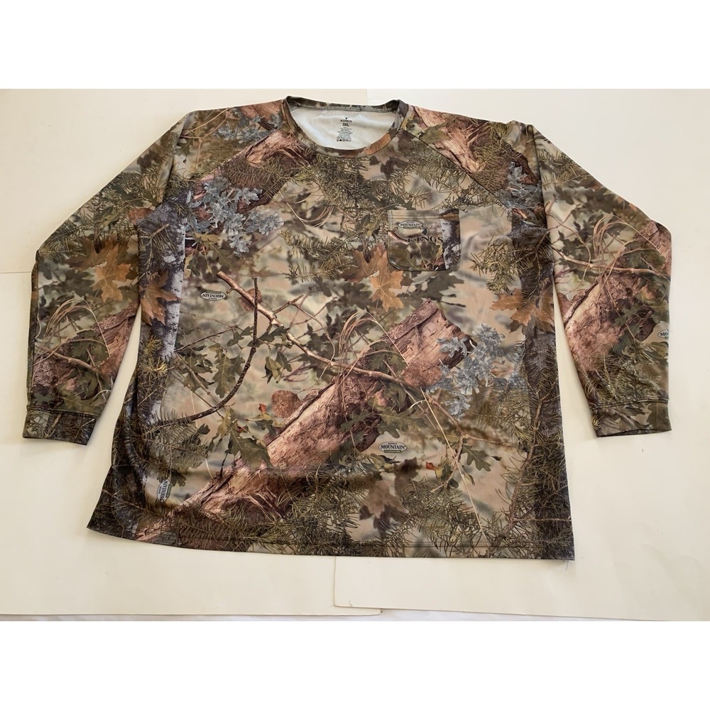 Kings Camo Mountain Shadow Hunting Shirt Mens 3XL Long Sleeve Pocket Camo